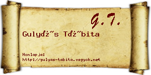 Gulyás Tábita névjegykártya